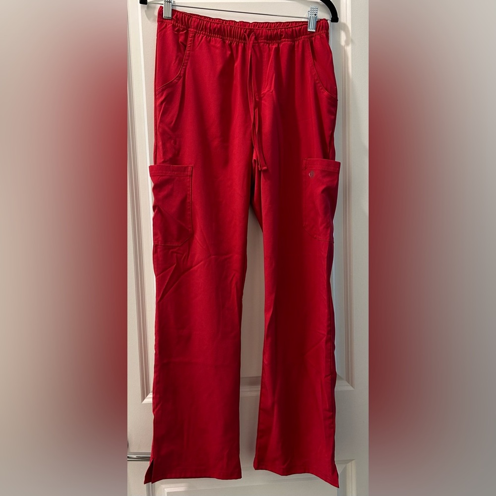 Red scrub pants